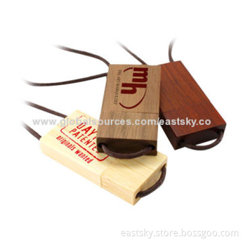 Wood Promotional Flash Drive, Made of Wood/Bamboo, with 2.0 Interface, Logo Printing Available, 64MBNew